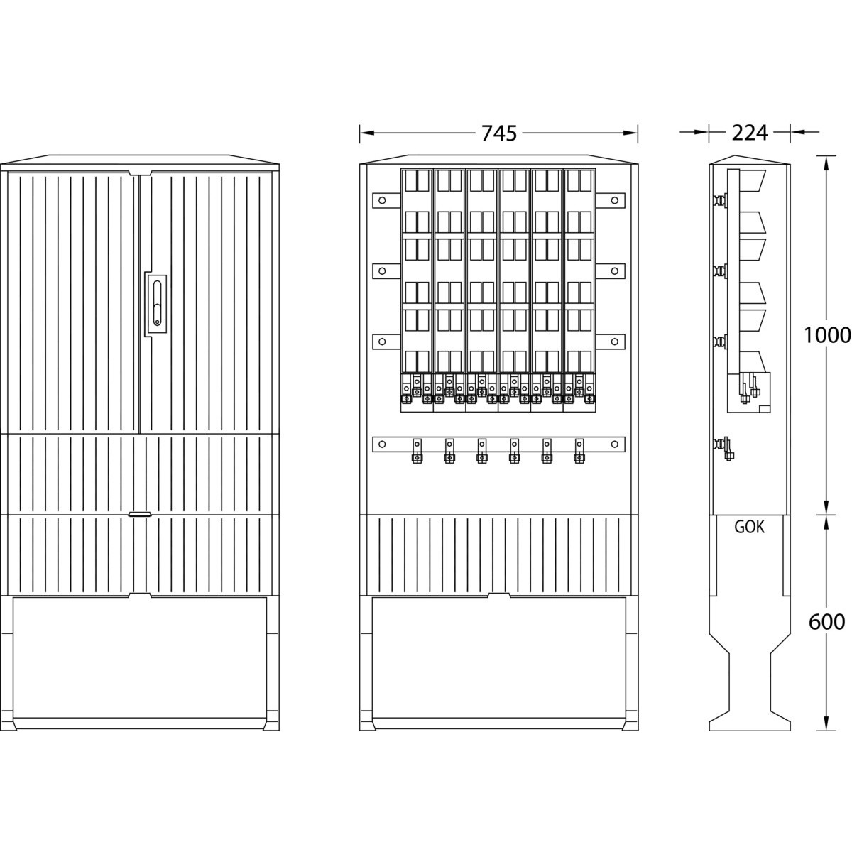 Kabelverteilerschrank IP44 B060fl Standard