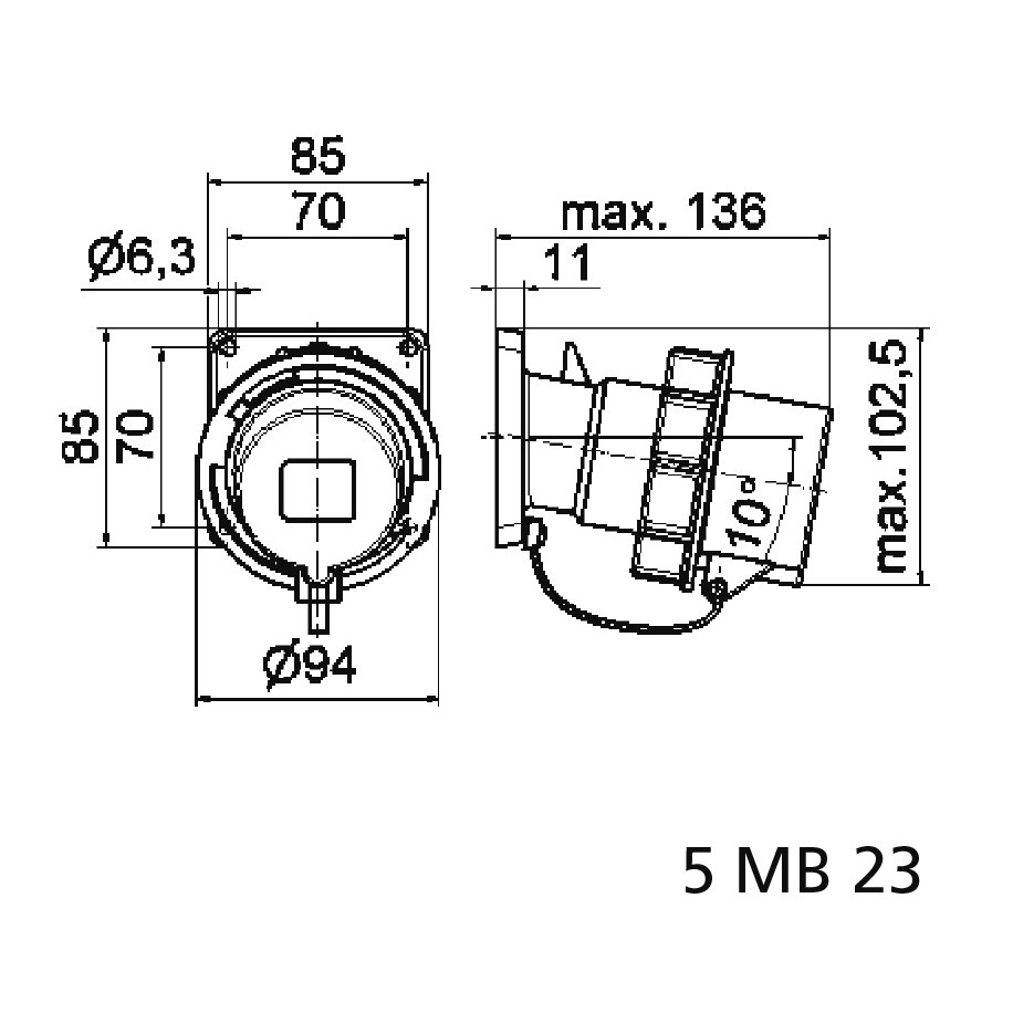 Anbau-Gerätestecker 27027
