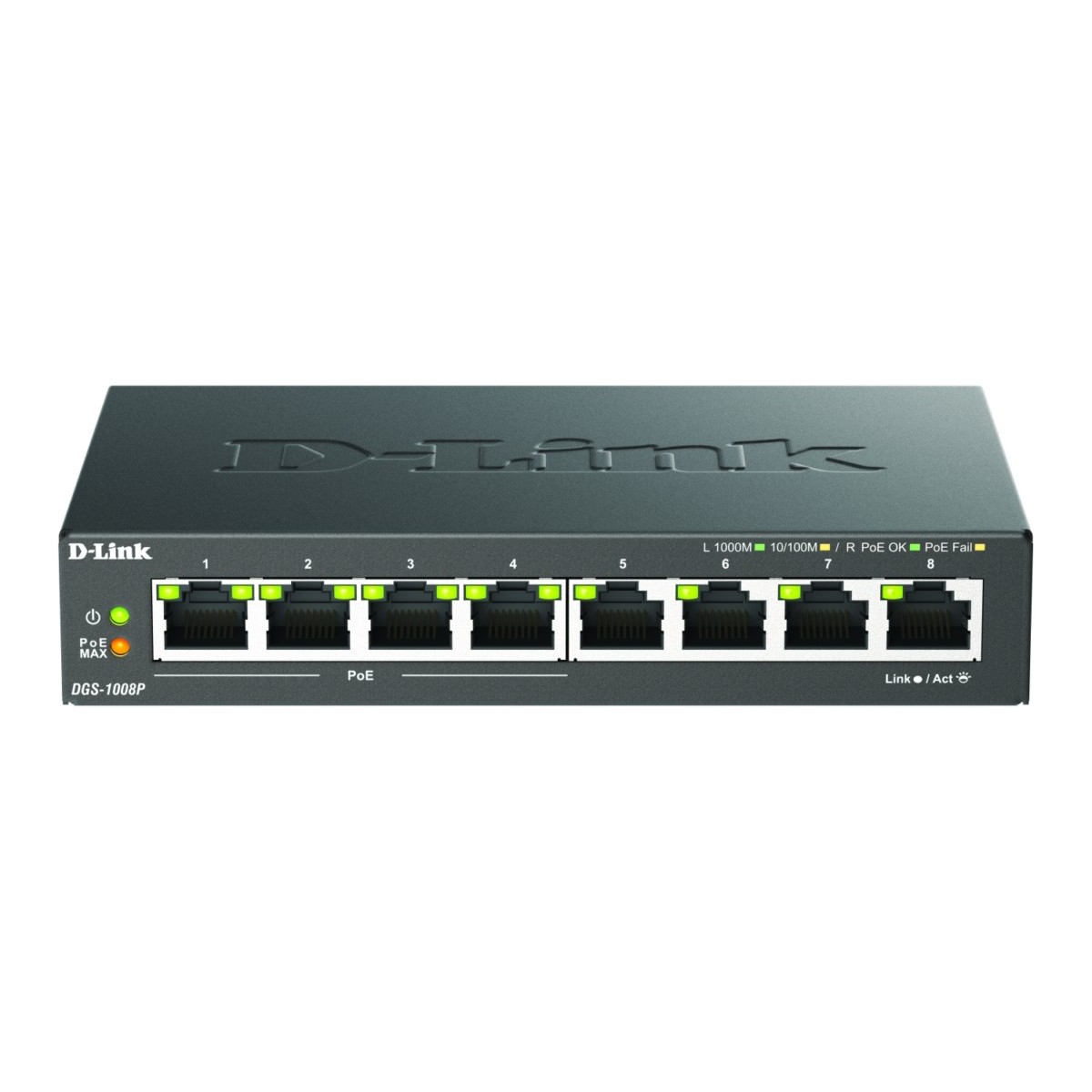 8-Port Gigabit Switch PoE DGS-1008P/E