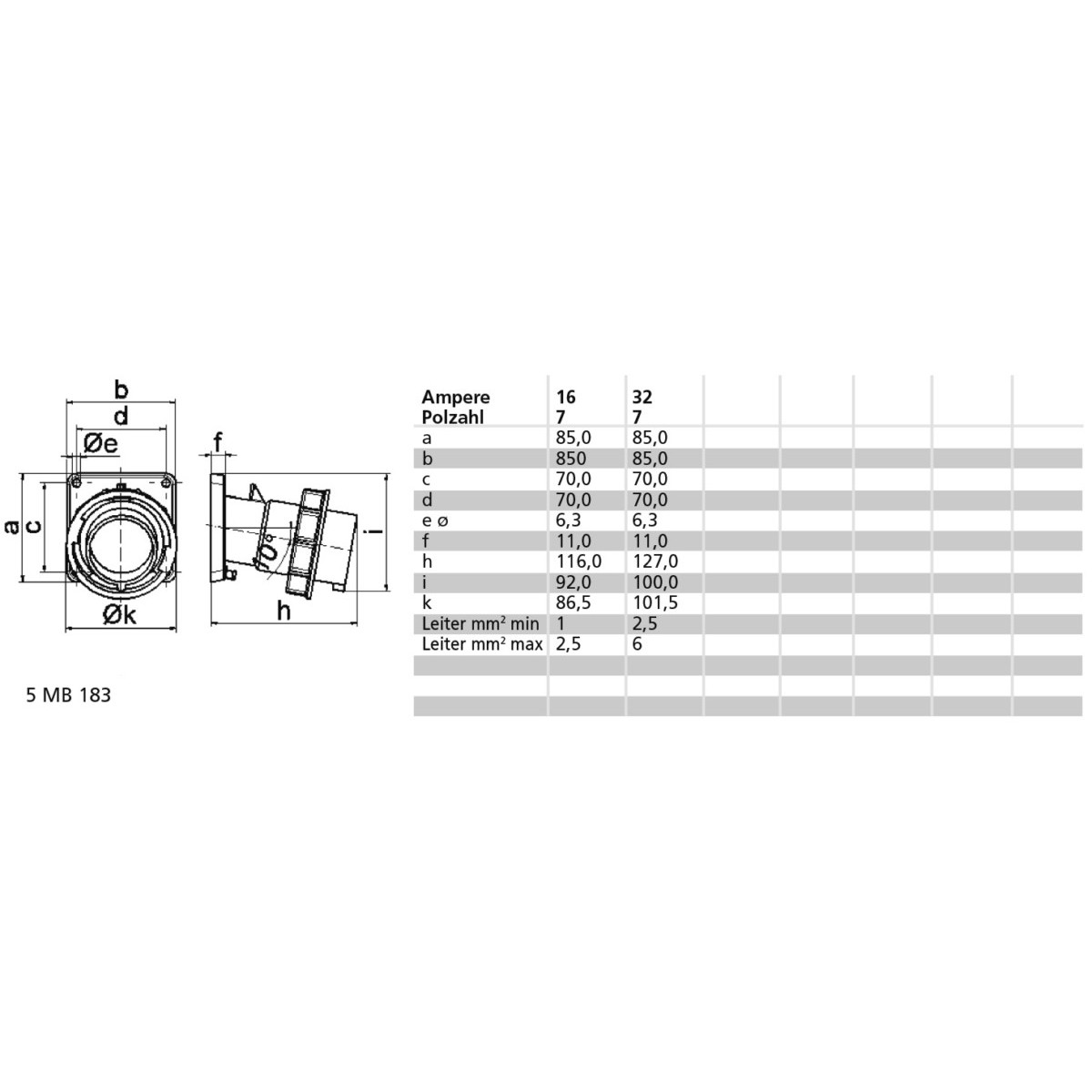 Anbau-Gerätestecker 27120