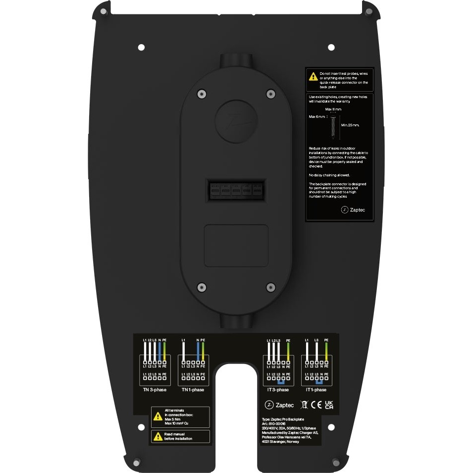 Zaptec Pro Rückplatte ZM000438G