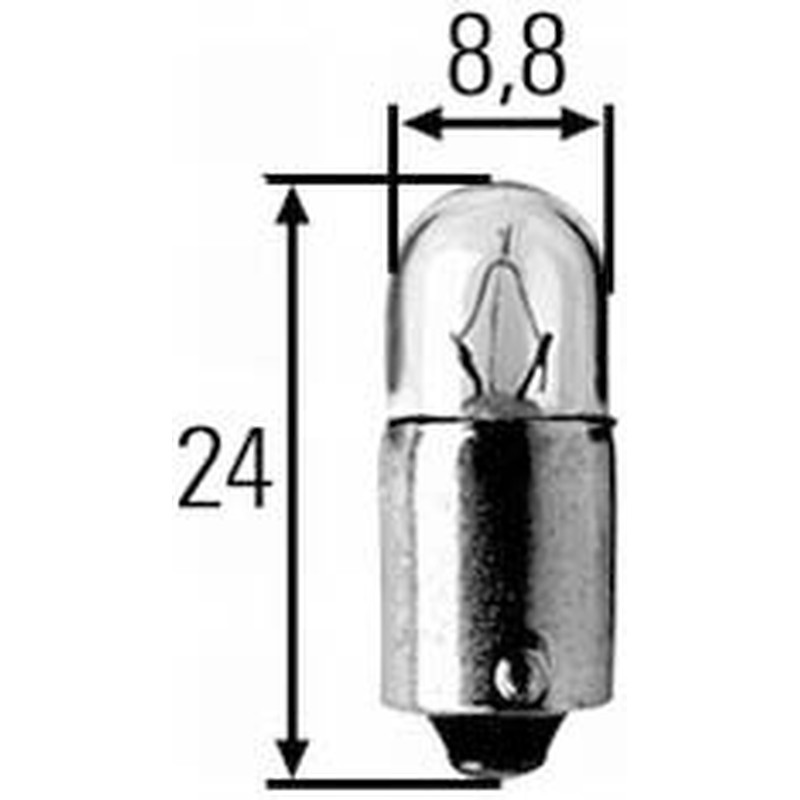 Fahrzeuglampe 24V2W BA9s