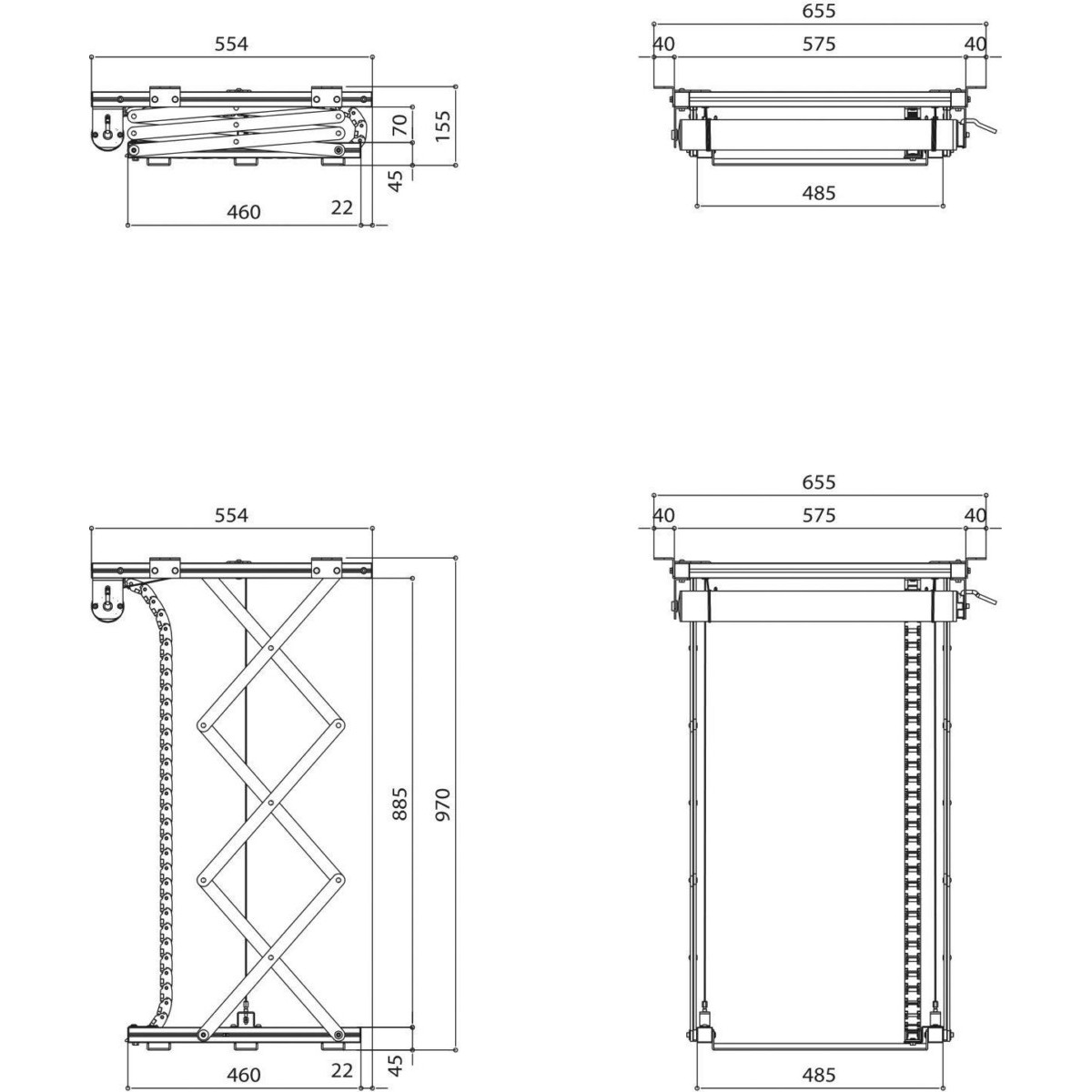 Projektor-Deckenlift PPL2100 si 7021004