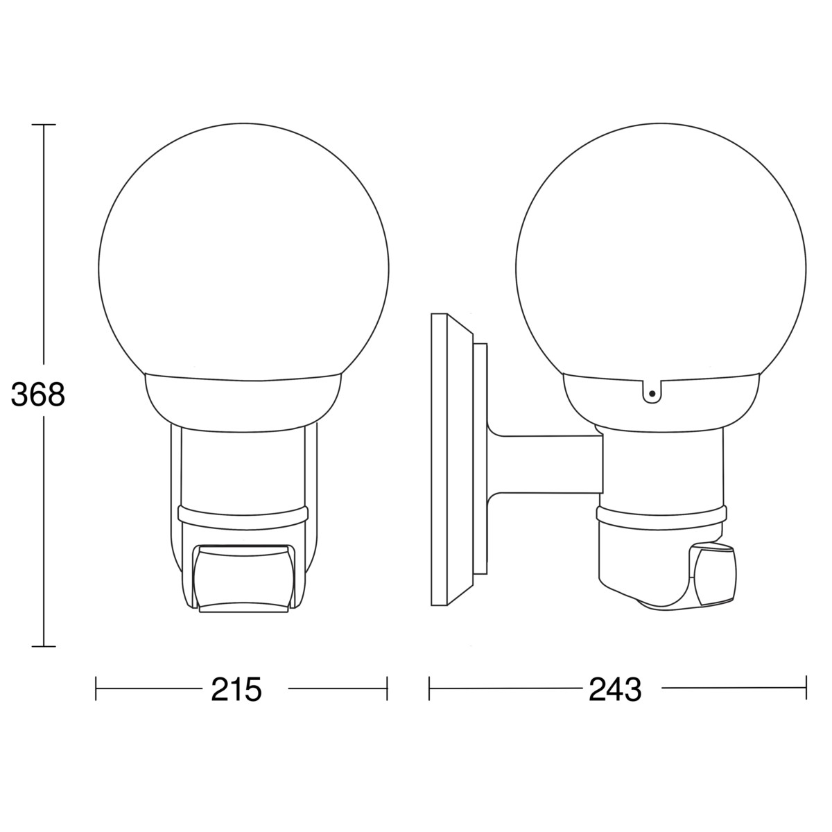 Sensor-Außenleuchte L 560 S weiß