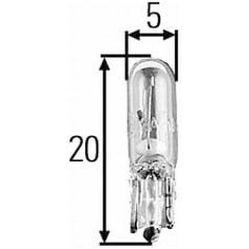 Fahrzeuglampe 24V1,2W W2x4,6d