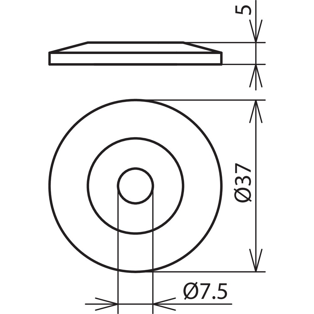 Abdeckscheibe AS 37 5 B7.5 UVS KGR