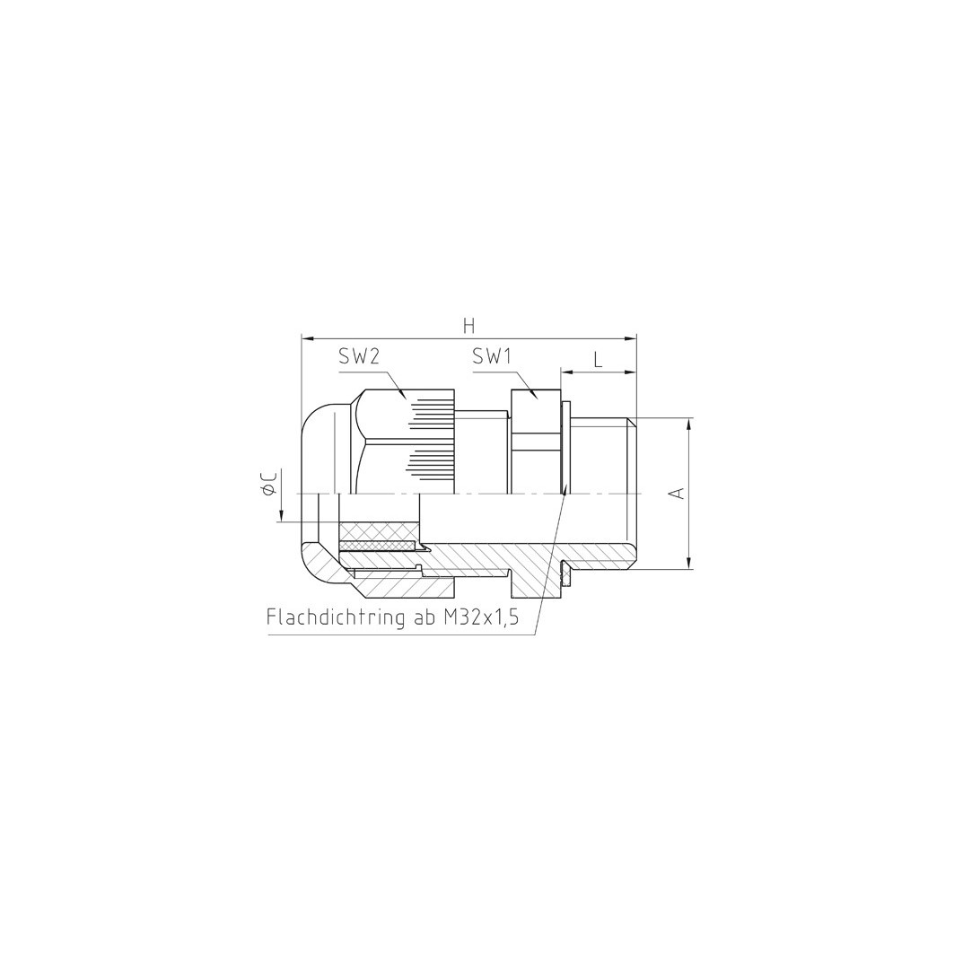 Kabelverschraubung 50.620 PA/R 7035