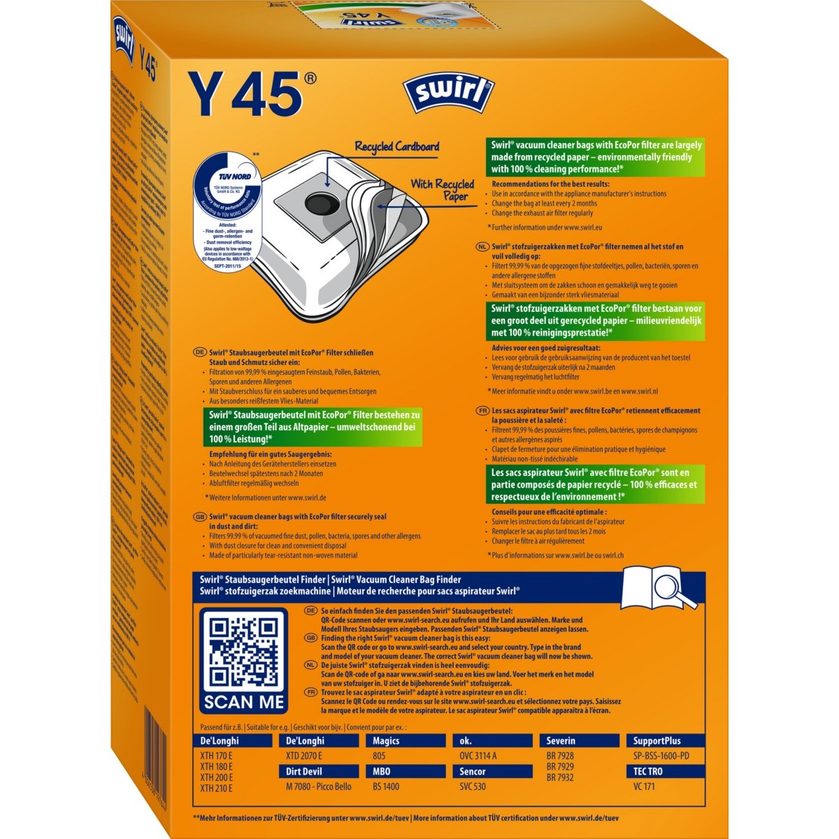 Staubbeutel Y 45 EcoPor VE4