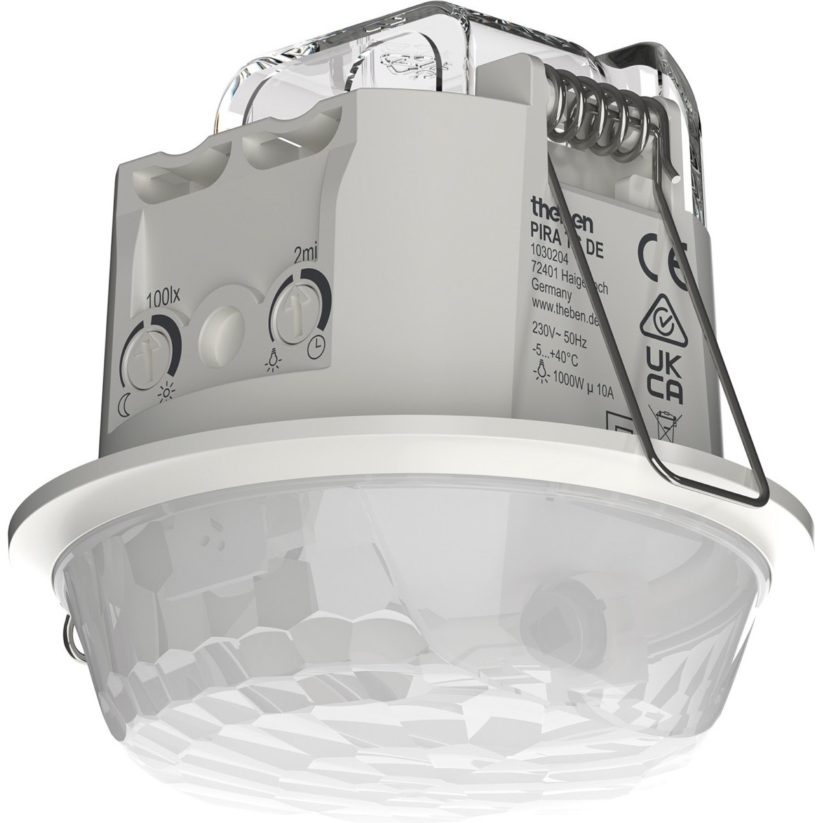 PIRA TC DE Bewegungsmelder Korridor, Decke innen 360° rechteckig, 25 x 3 m, 200 W LED 1030204