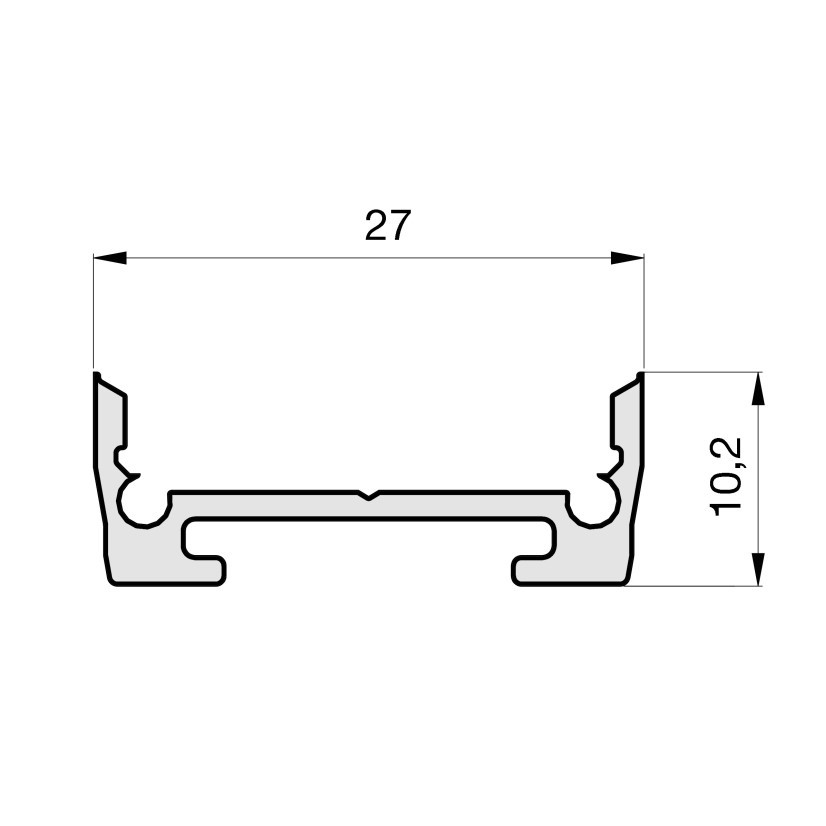 Alu-Profil Aufbau 2m TRPA4218