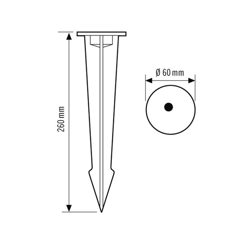 Bodenanker inkl. Adapter FL GROUND SPIKE BK