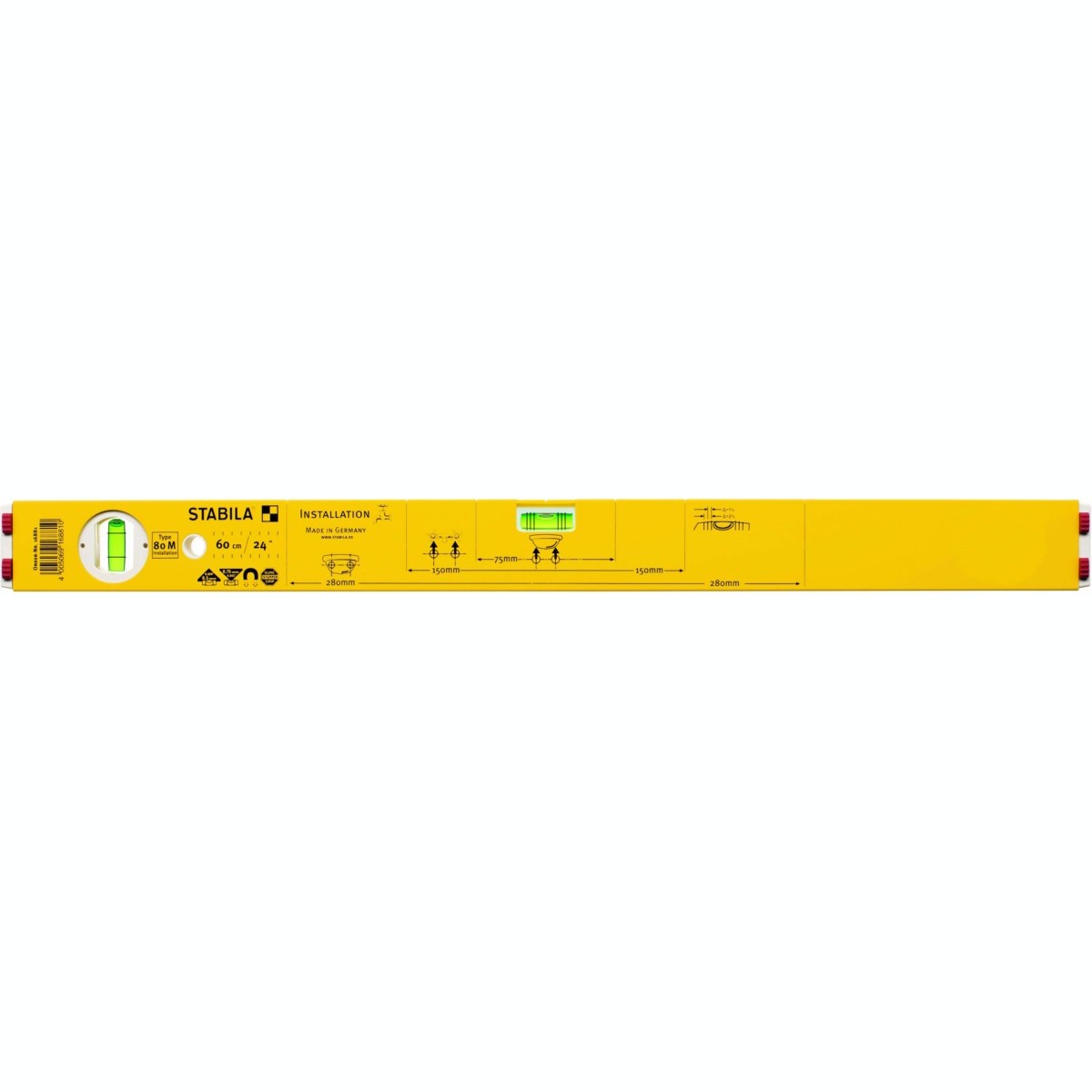 Leichtmetall-Wasserwaage 80M installat. 60cm