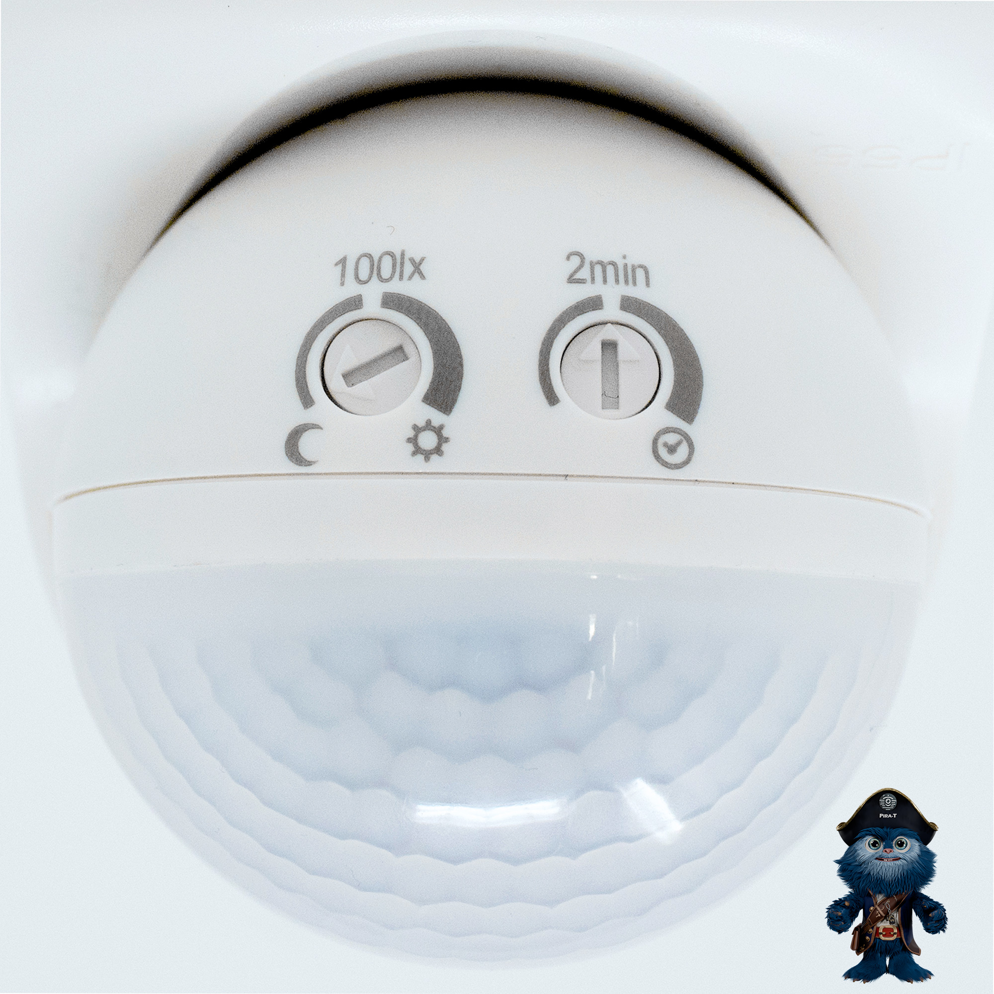 PIRA TO AP Bewegungsmelder Wand außen, 180° halbrund, max. 10 m, Exit-On, 200 W LED 1030206