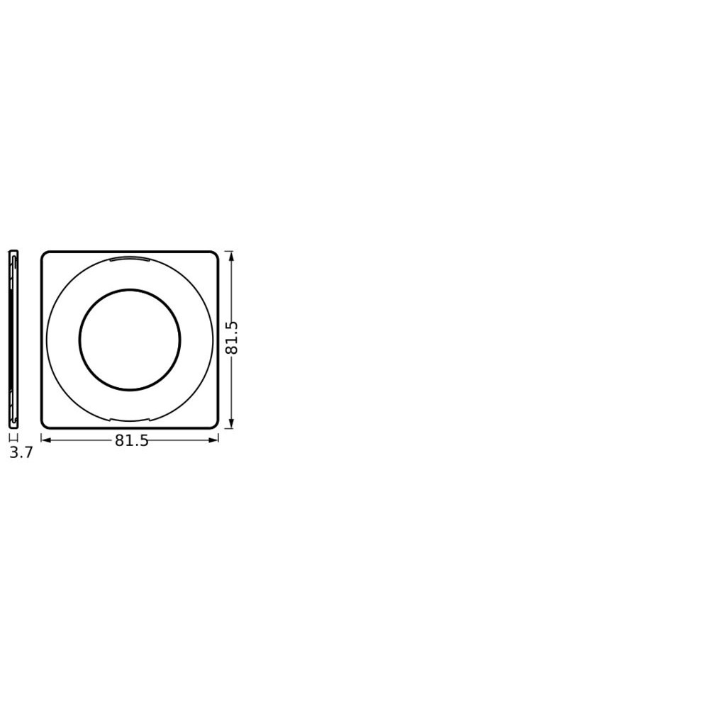 Abdeckring quadratisch SPCBORINGFIXSQUAREBK