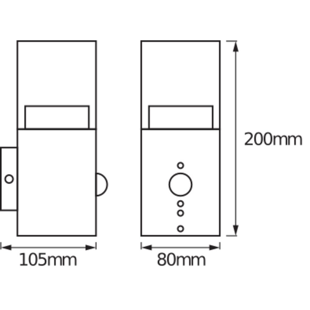 LED-Wandleuchte m. BWM ENDURA#4058075474154