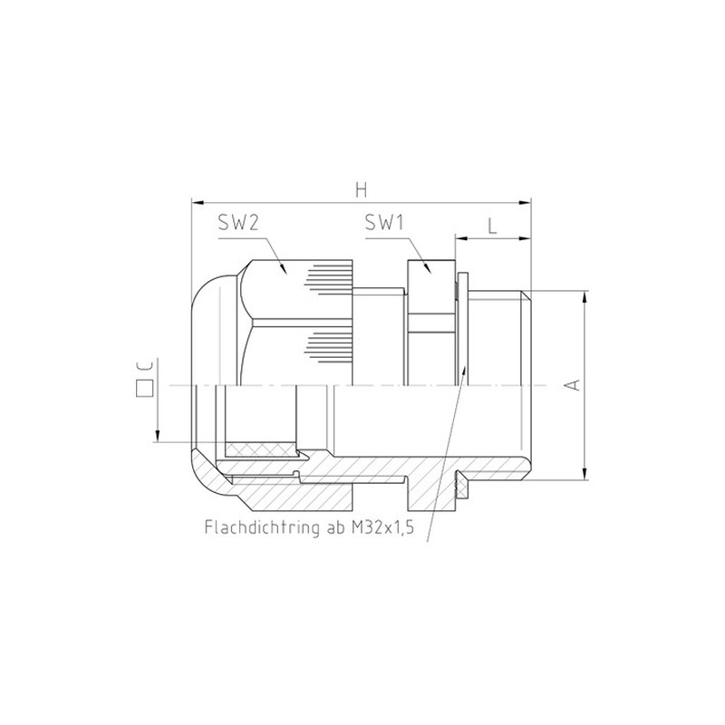 Kabelverschraubung 50.640 PA 7001FK1