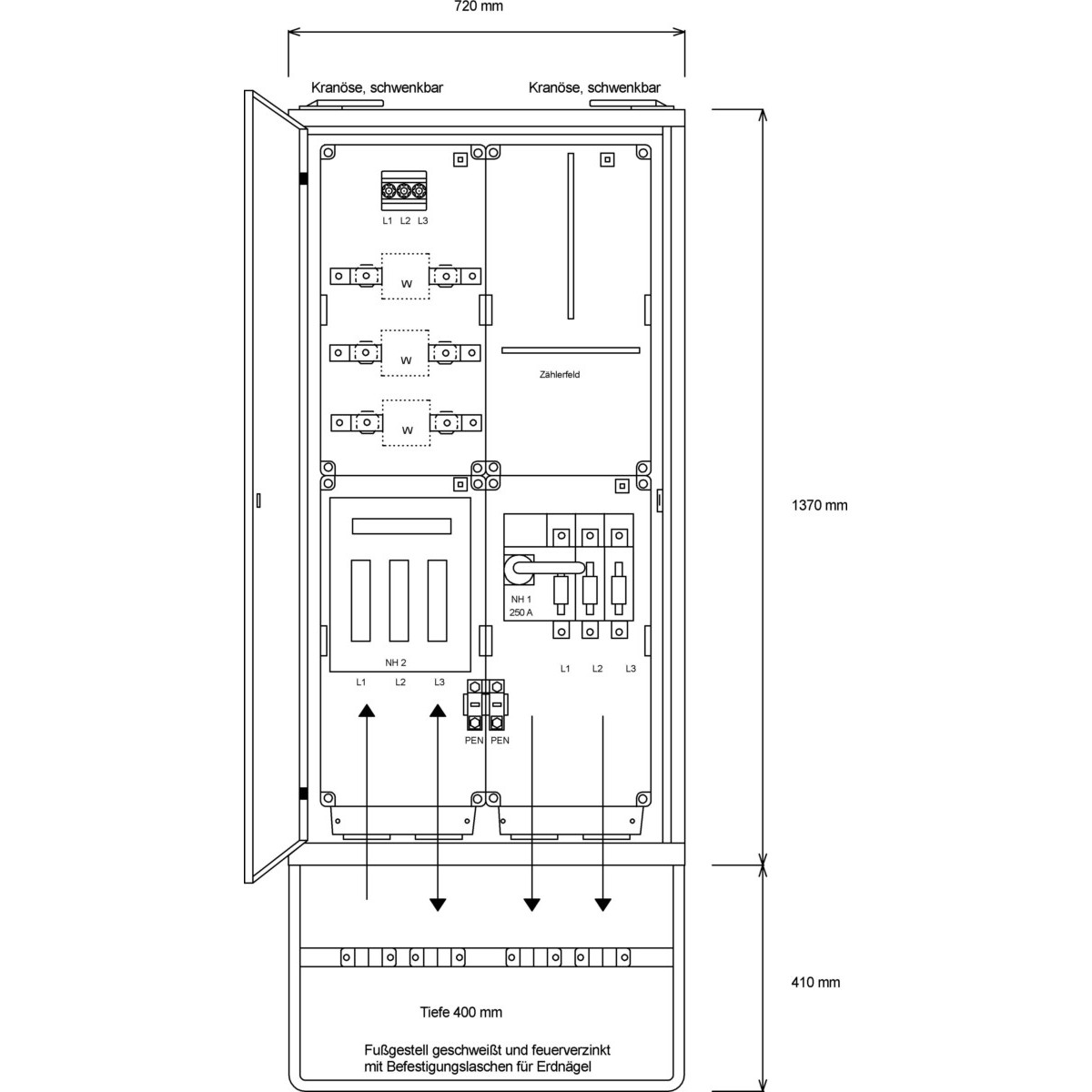 Anschluss-Schrank A 250-A