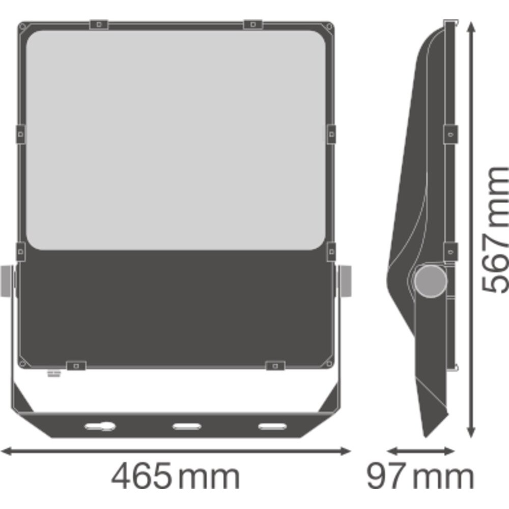 LED-Fluter FLPFMSYM60290W3000BK