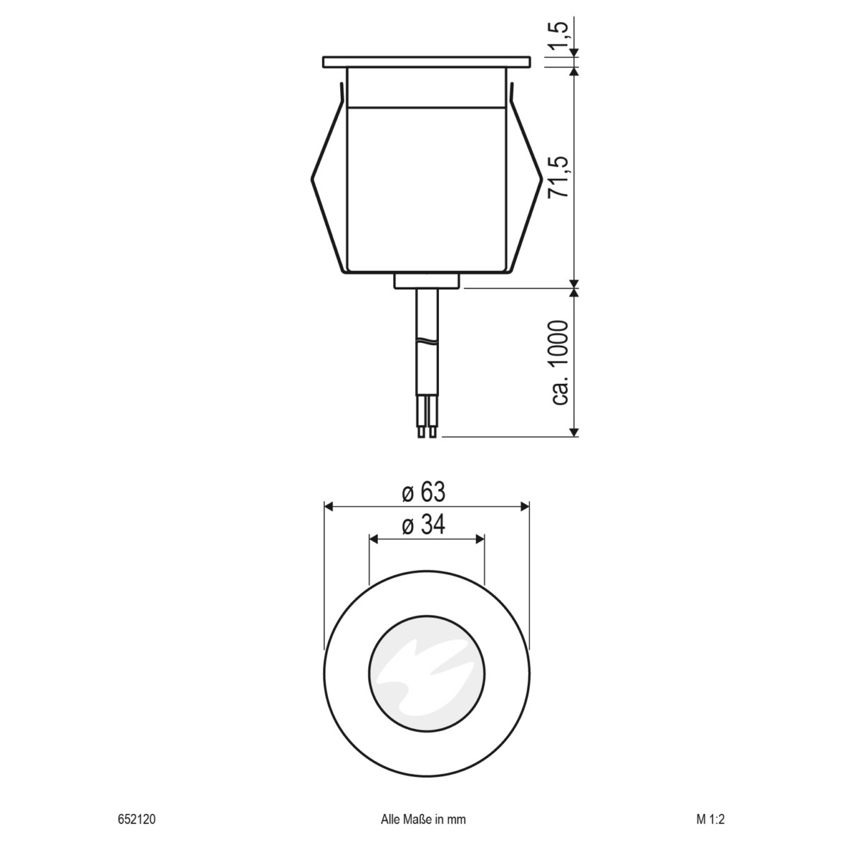 LED-Bodeneinbauleuchte eds 652 120