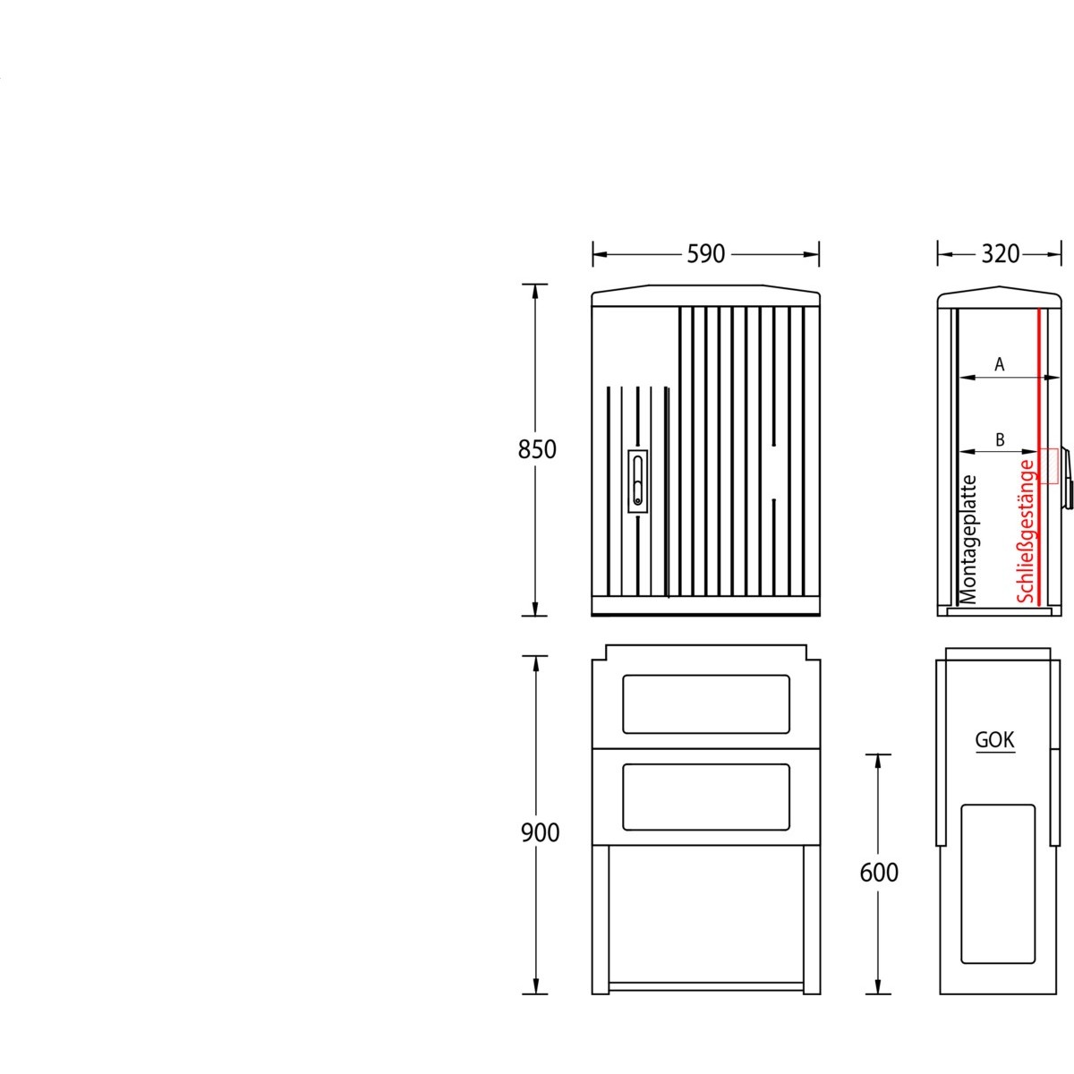 Normschrank IP44 A070-M-850