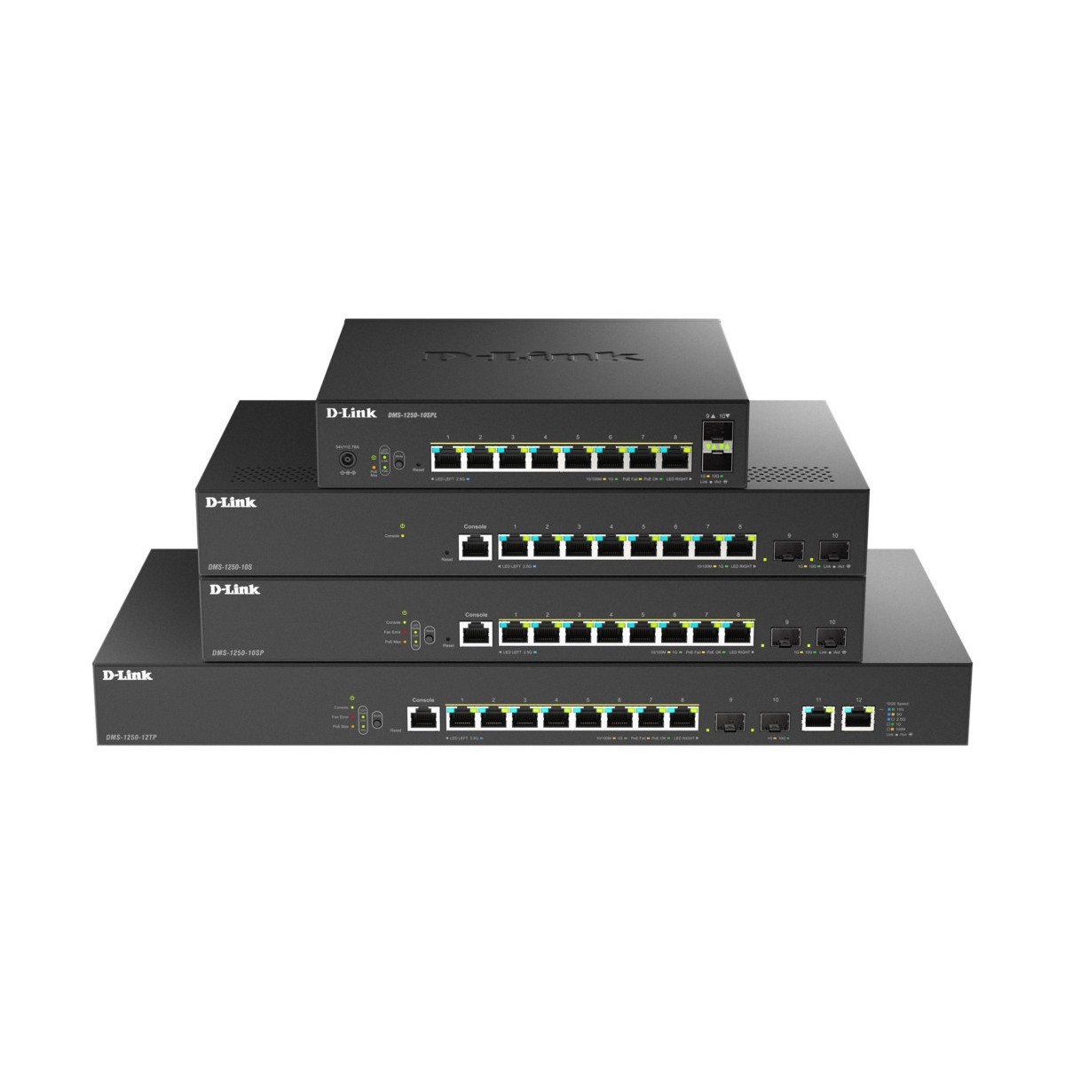 10-Port 2.5G BASE-T and DMS-1250-10S/E