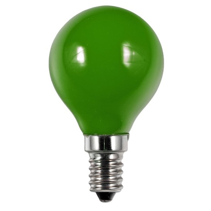 LED-Tropfenlampe E14 45x75mm 220-240V grün 36759
