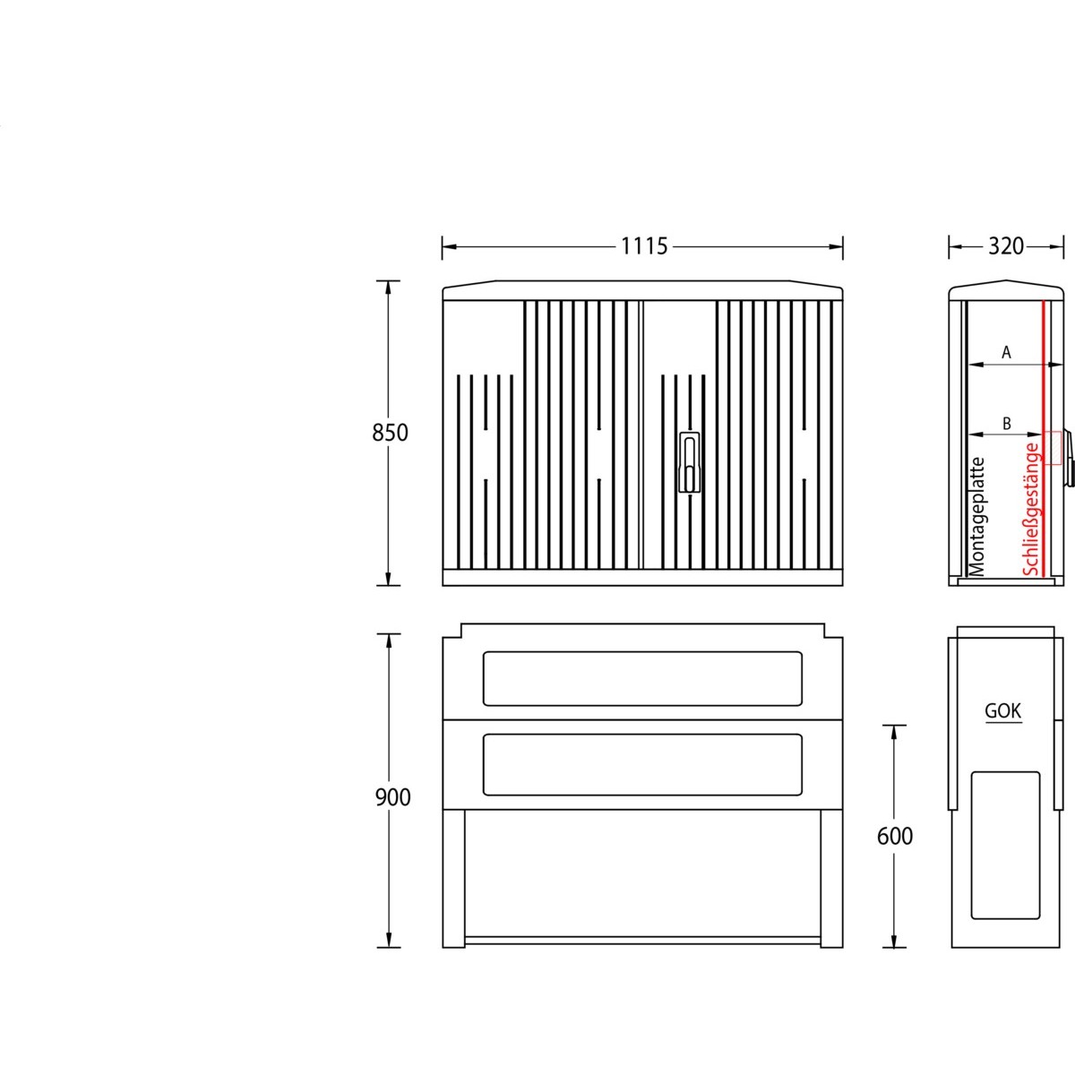 Normschrank IP44 A120-M-850