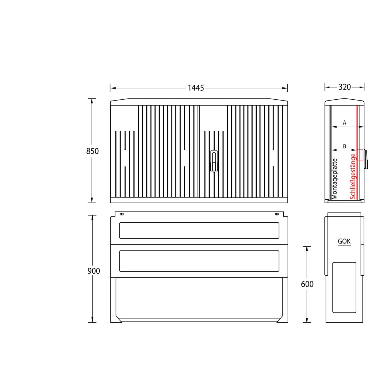 Normschrank IP44 A130-M-850