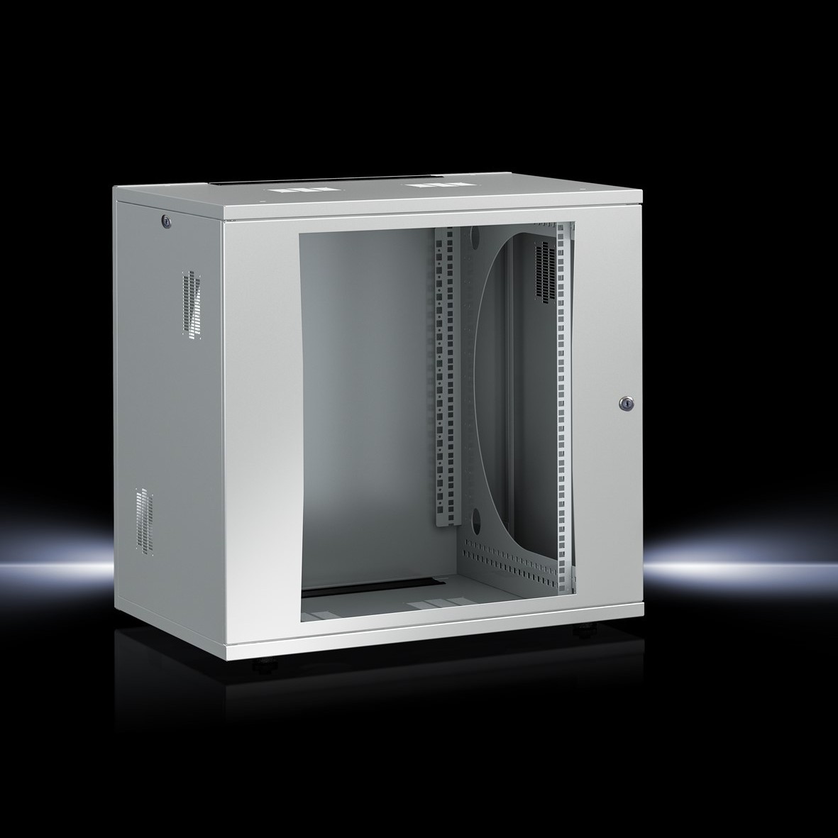 FlatBox mit 19"-Montagerahmen DK 7507.120 BxHxT 600mm x 625mm x 600mm - 12HE