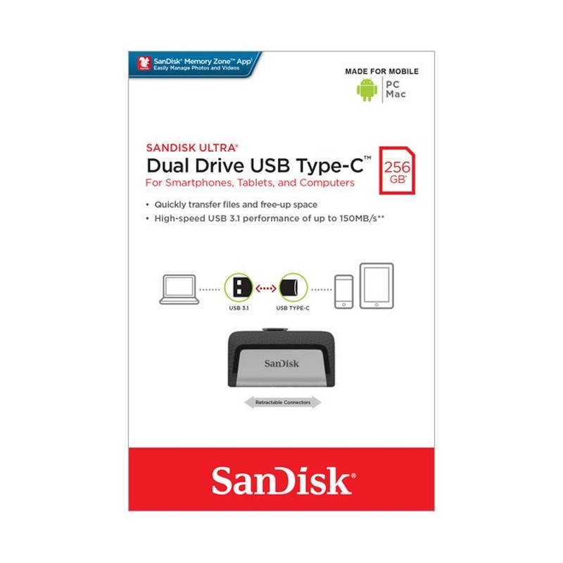 USB 3.1 OTG Stick 256GB SDDDC2-256G-G46
