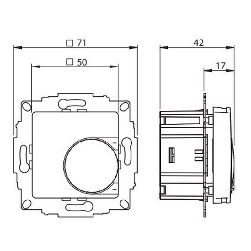 UP-Raumregler 5-30C AC230V UTE 1001-RAL9010-G50