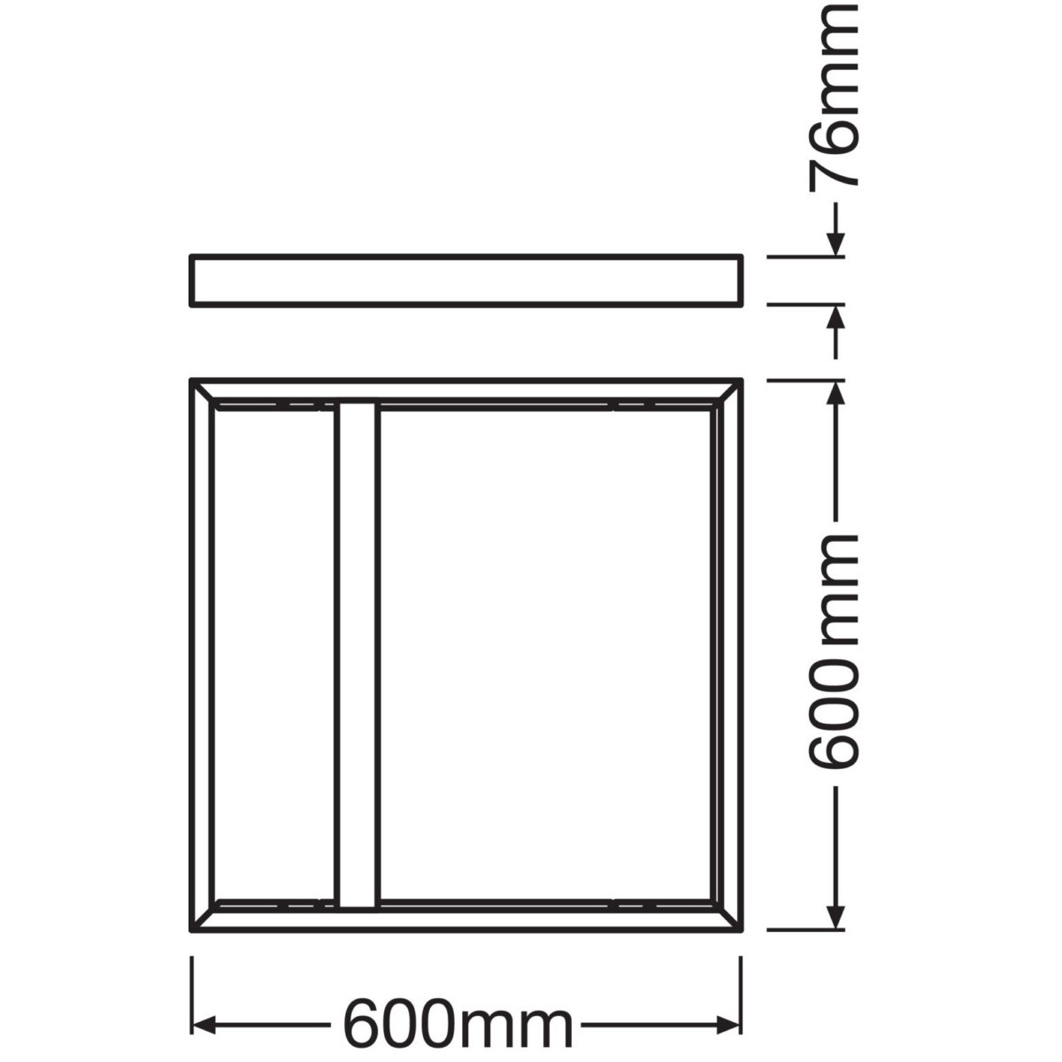 Aufbaurahmen M600 PL600SUR.MOUNTKITH75