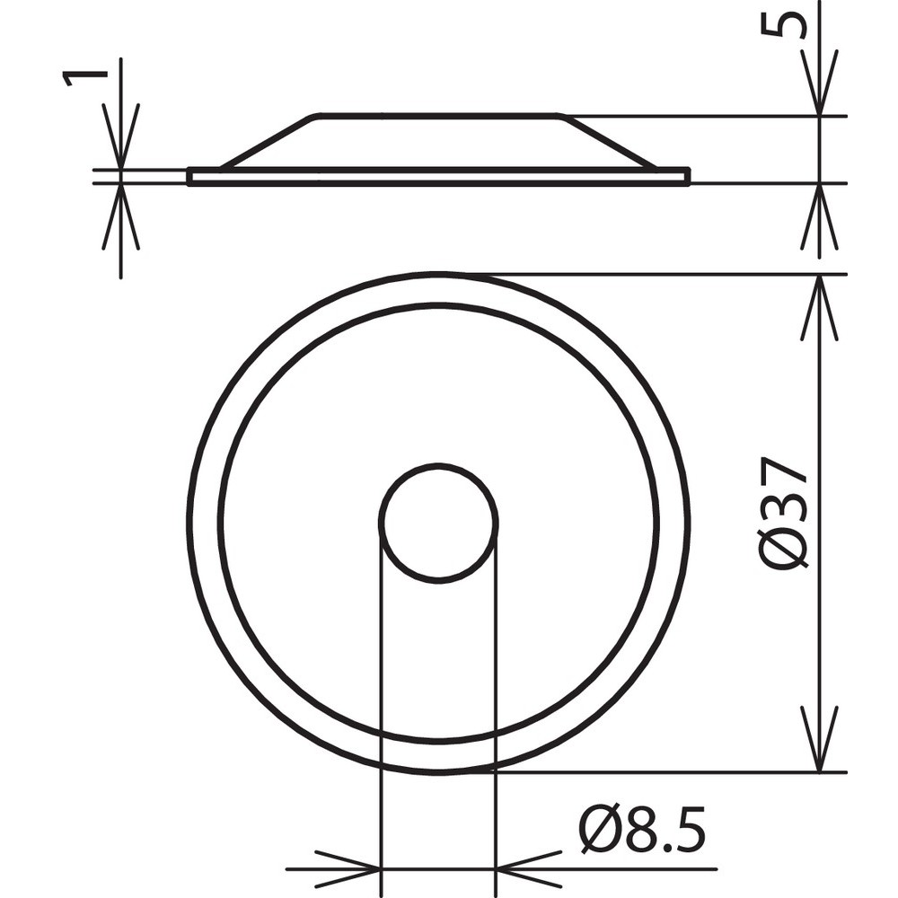 Abdeckscheibe AS 37 5 B8.5 V2A