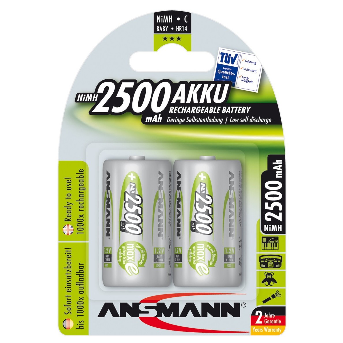 Akku 1,2V Baby C Ni-MH Baby(VE 2)