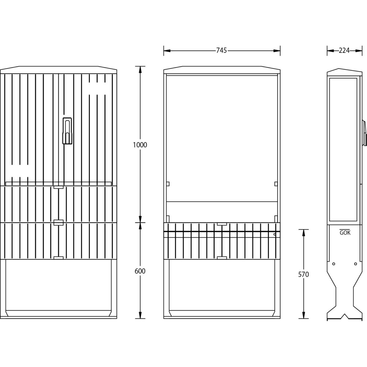Flachschrank A100-1000