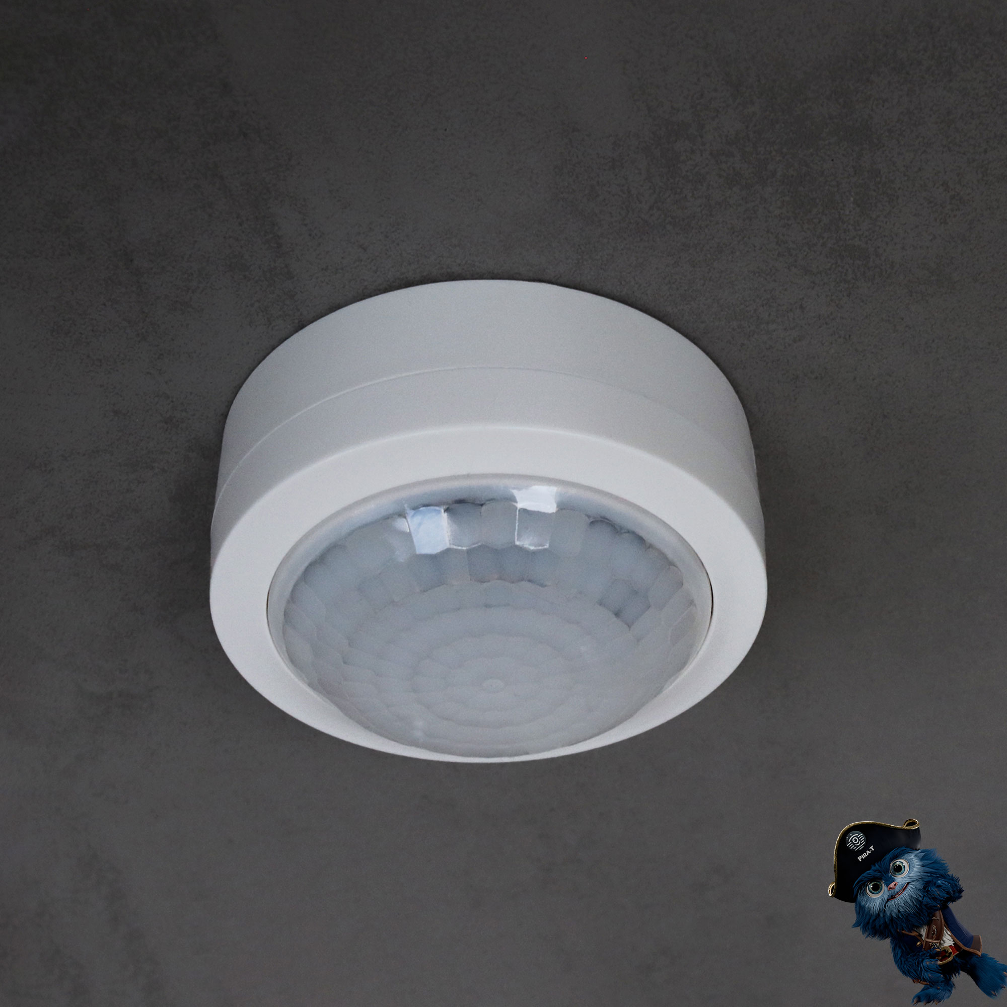 PIRA T8 AP Präsenz-/Bewegungsmelder Decke Aufputz innen, 360° rund, 8 m, 200 W LED 1030203