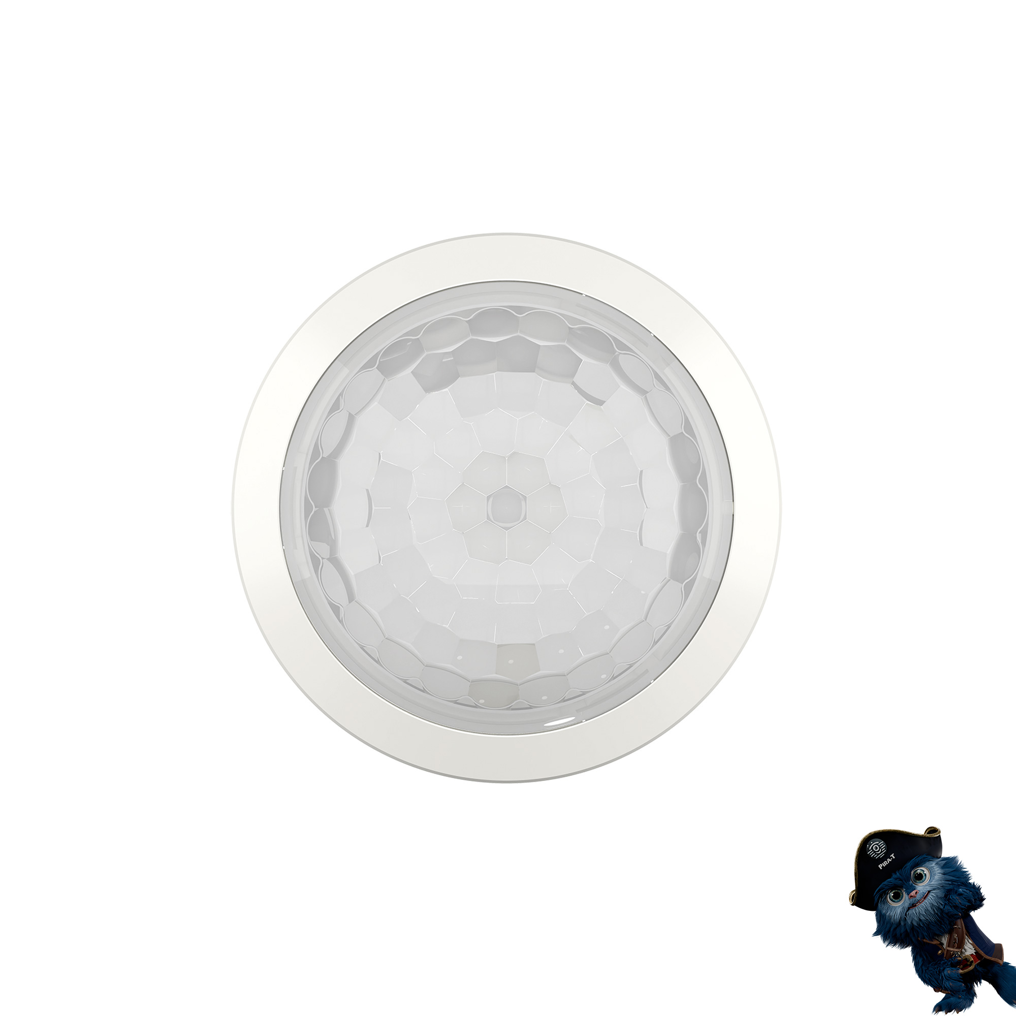 Theben PIRA T6 Mini Bewegungsmelder (PIR) Decke innen, 360° rund, 6 m, 5 cm klein, 200 W LED 1030202