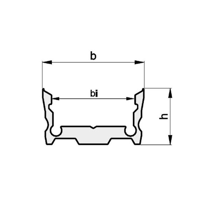 Alu-Profil Aufbau 2m TRPA4213