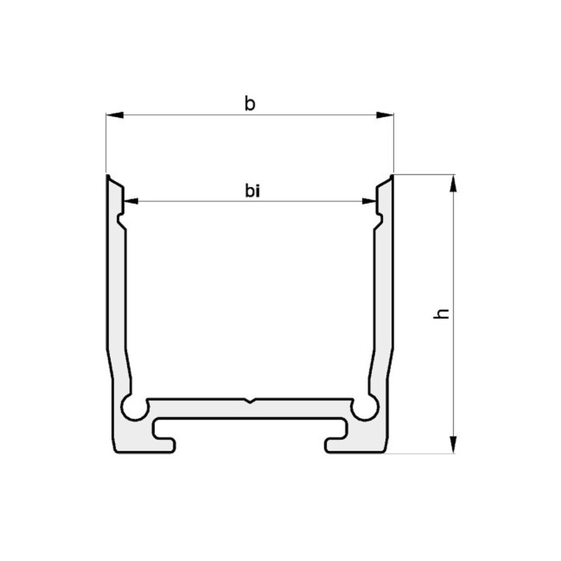 Alu-Profil Aufbau 2m TRPA4217
