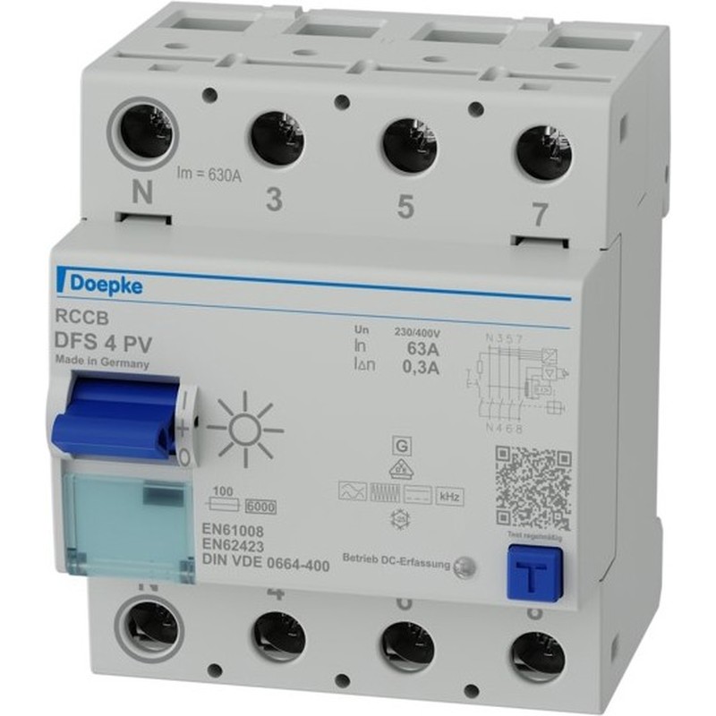 FI-Schutzschalter DFS4 063-4/0,30-PV