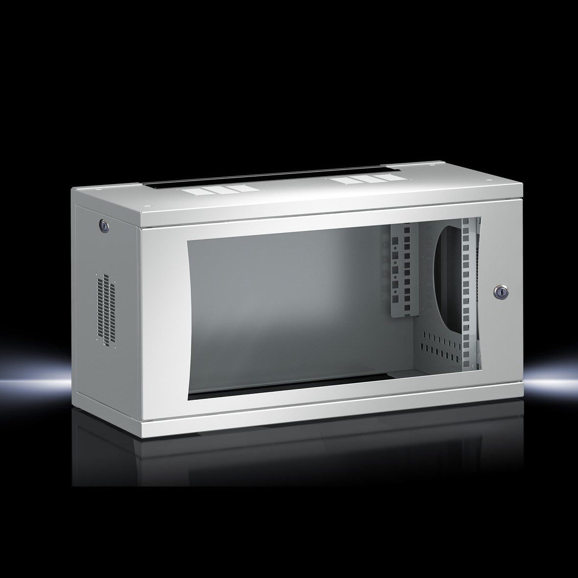 FlatBox mit 19"-Profilschienen DK 7507.000 BxHxT 600mm x 358mm x 400mm - 6HE