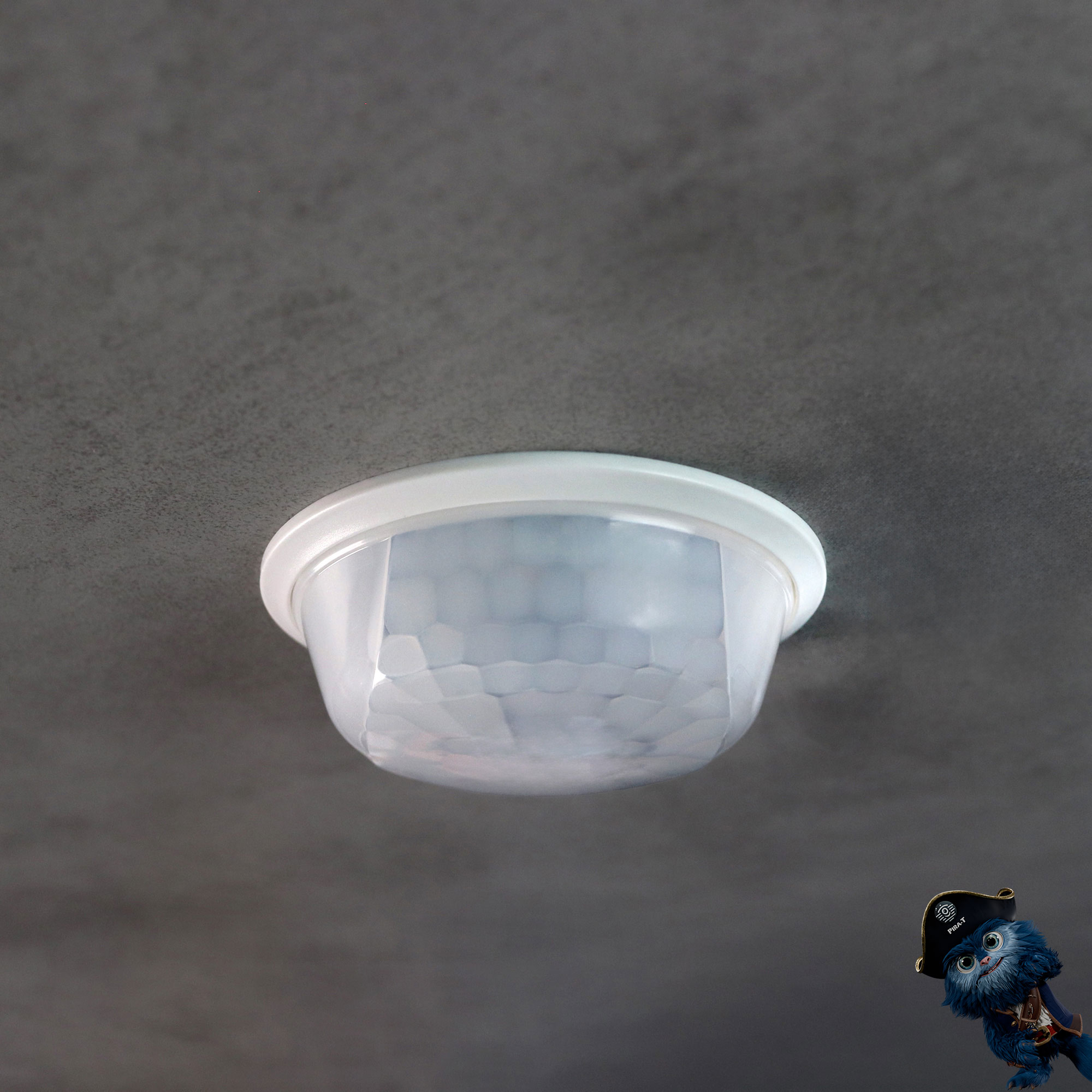 PIRA TC DE Bewegungsmelder Korridor, Decke innen 360° rechteckig, 25 x 3 m, 200 W LED 1030204