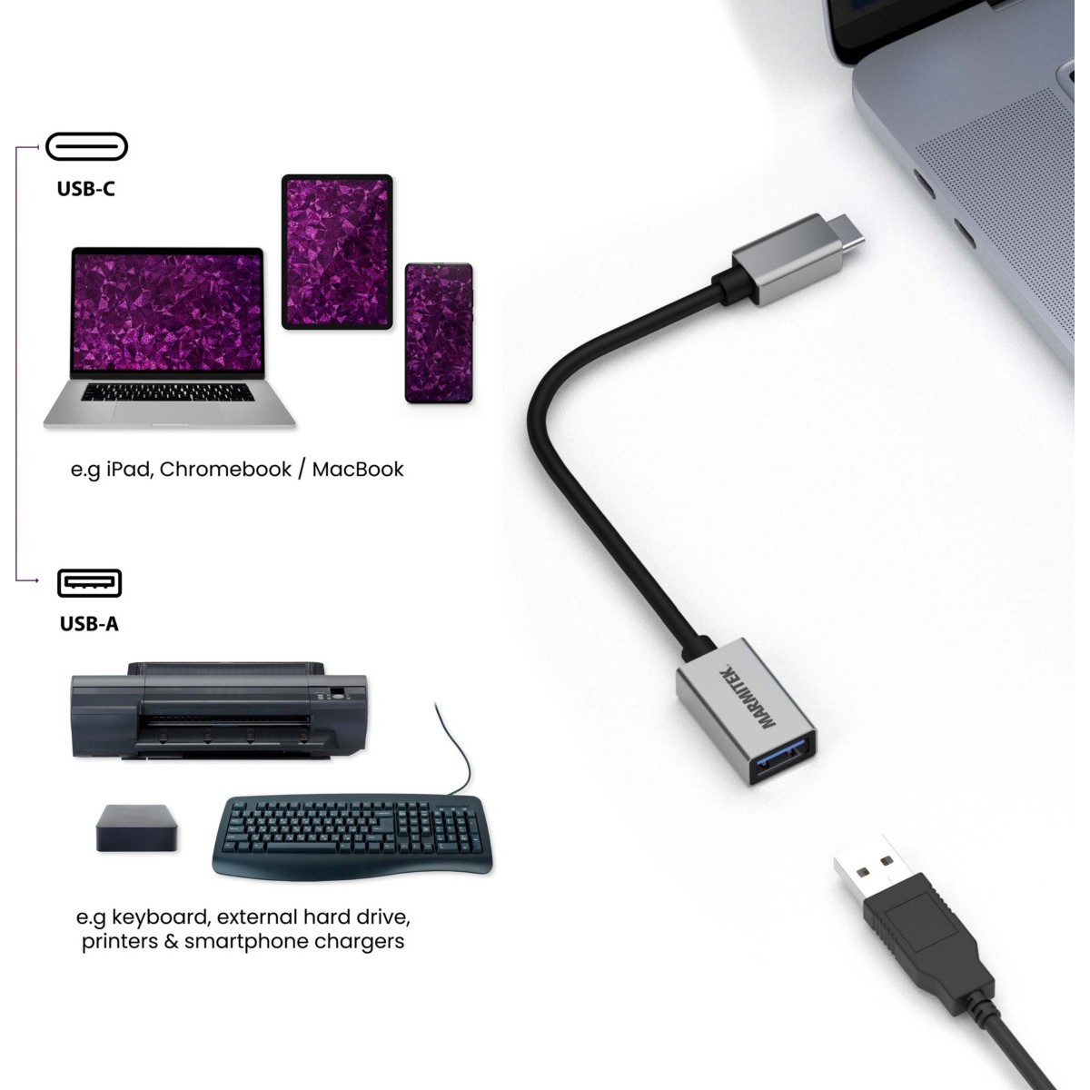 Adapter USB Typ C MARMITEK ConUSB-C/A