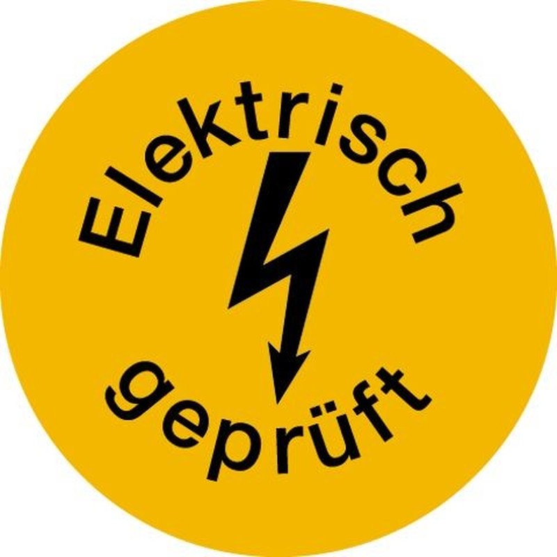 Prüfetikett gelb d=15mm 59/60