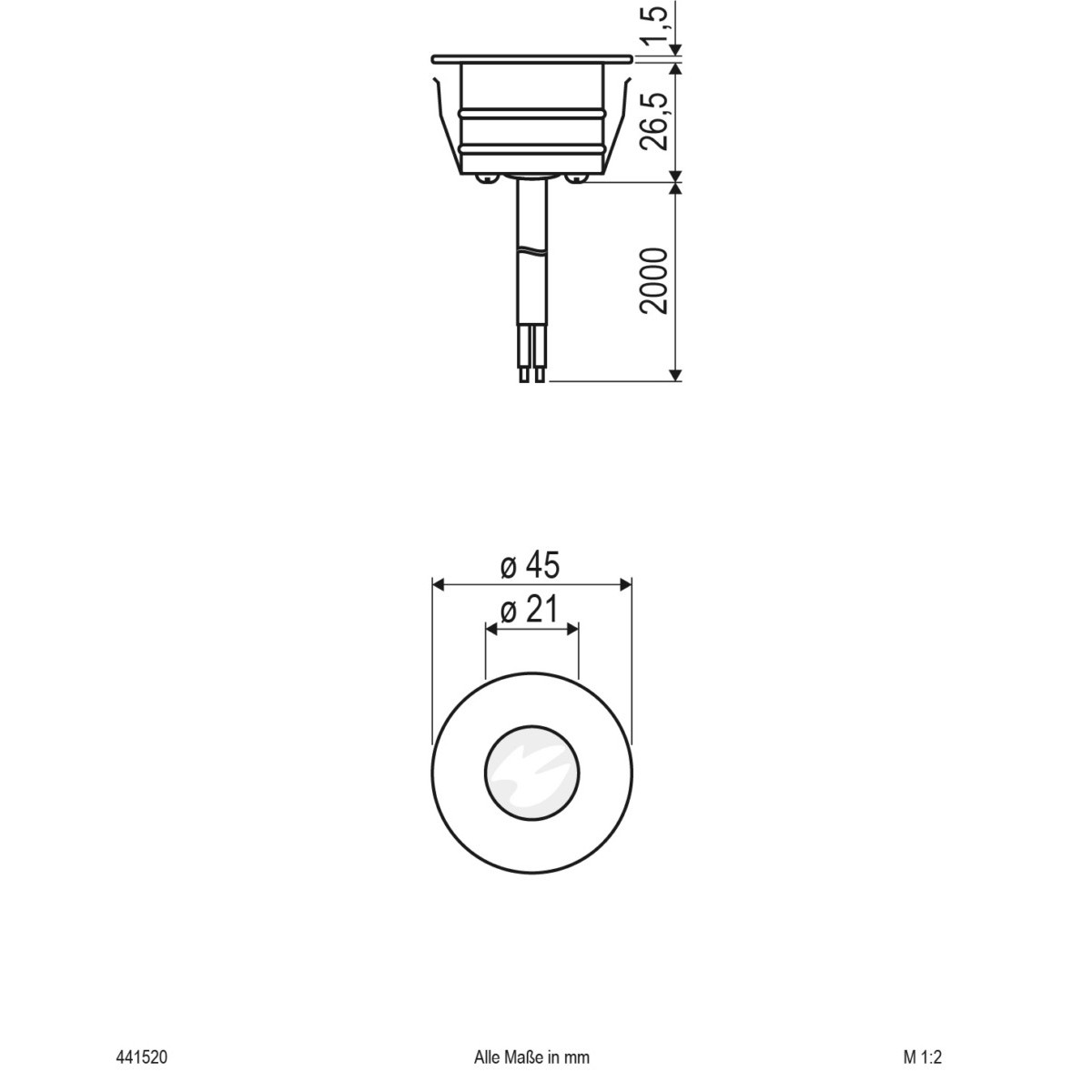 Bodeneinbaustrahler eds 441 520