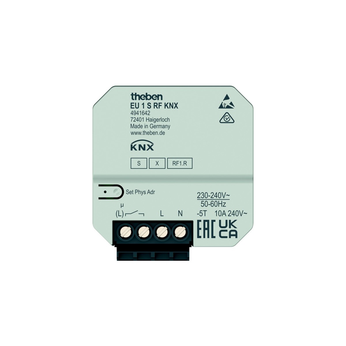 1-fach Funk-Aktor EU 1 S RF KNX