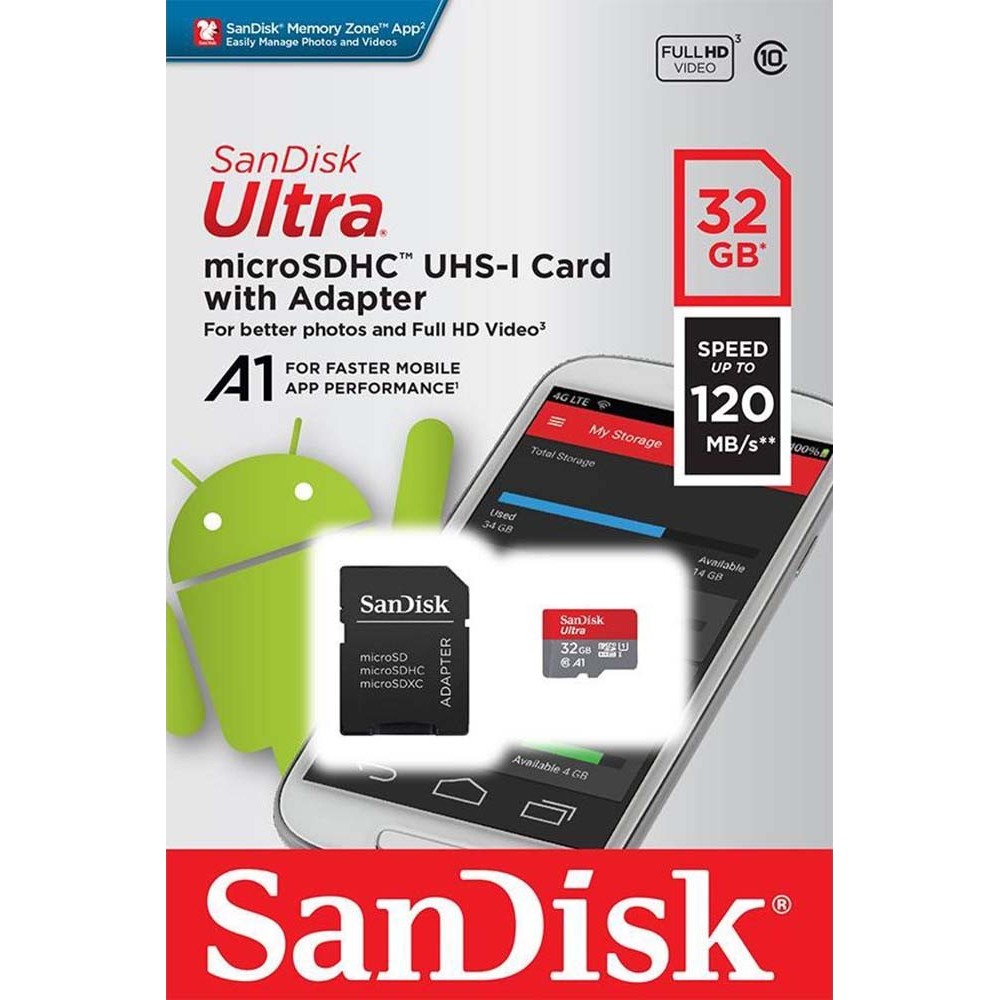 microSDHC Card 32GB Ultra SDSQUA4-032G-GN6MA