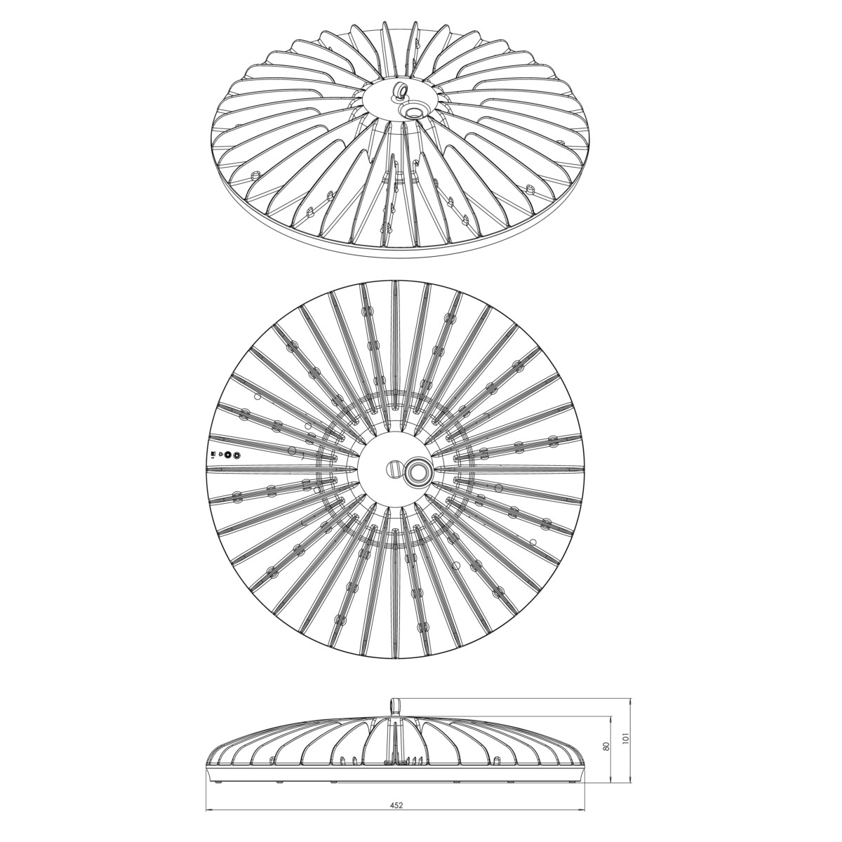 LED-Flächenstrahler SUN-HT60-840-D120CG