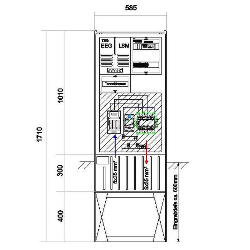 Anschlußsäule bis 37kW 58S1700-AR01-37kW