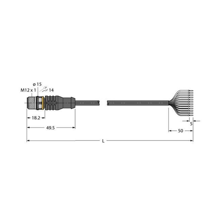 Anschlussleitung RSC12.120T-2/TEL
